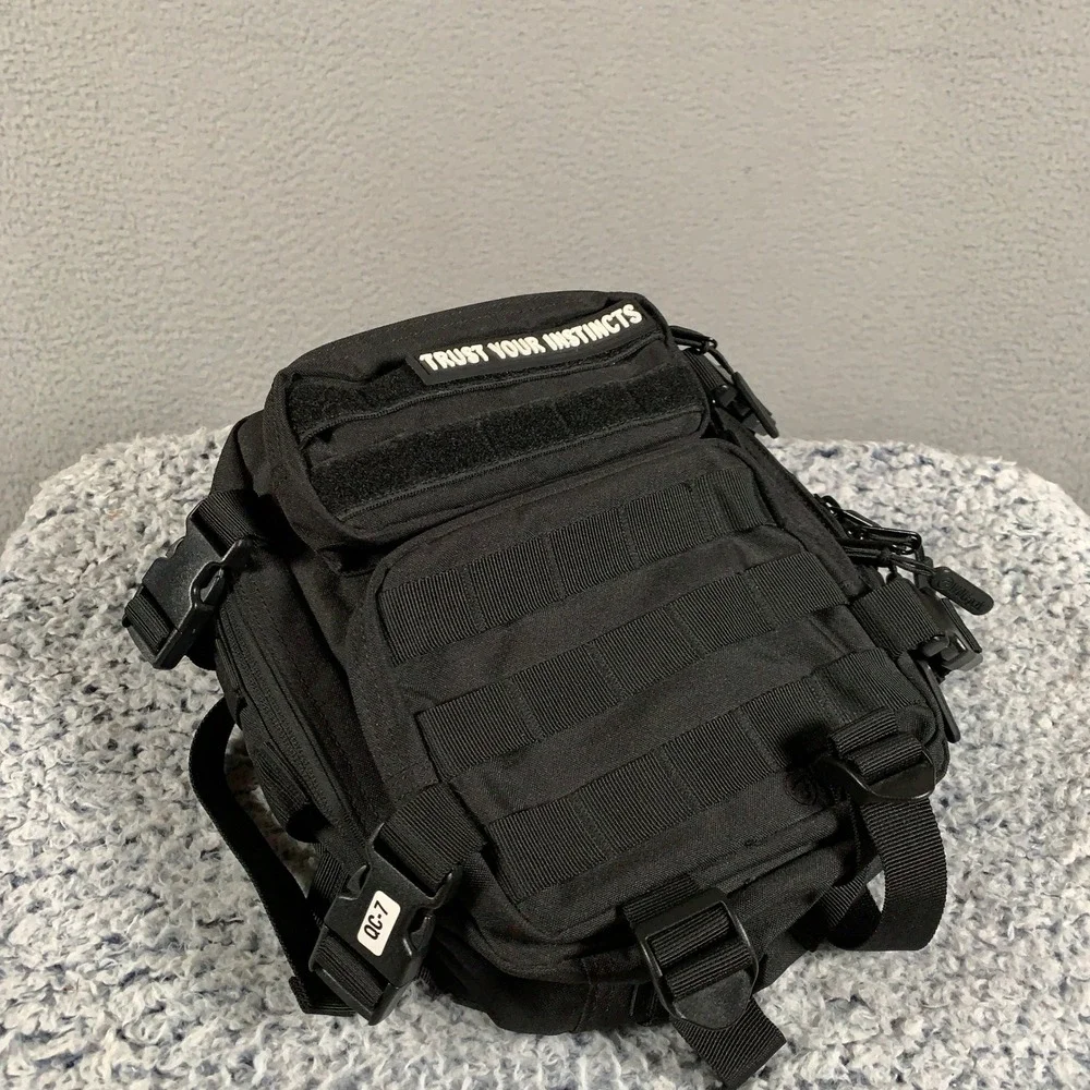 WOLFpak Mini Backpack Unisex OS Black Tactical Gym Bag MOLLE Ruck Pack Rucking